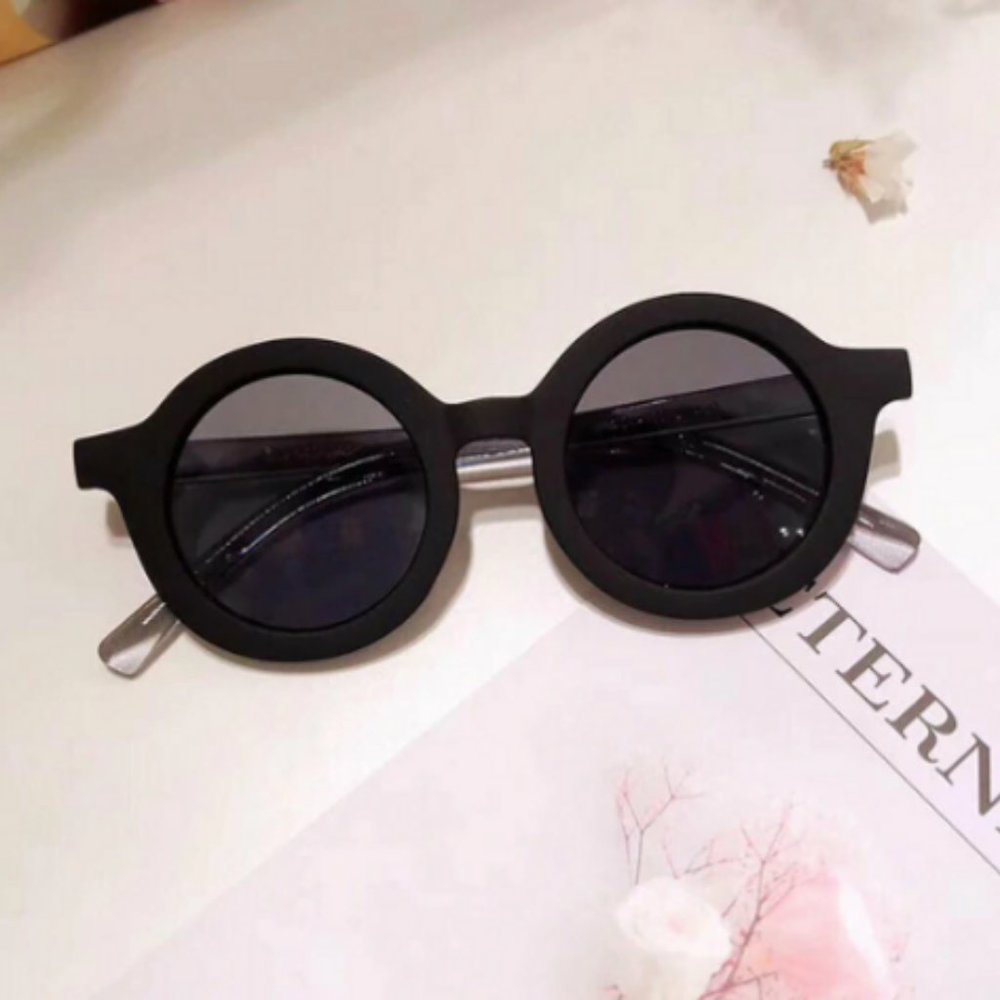 Black Round Sunglasses - Baby/Toddler